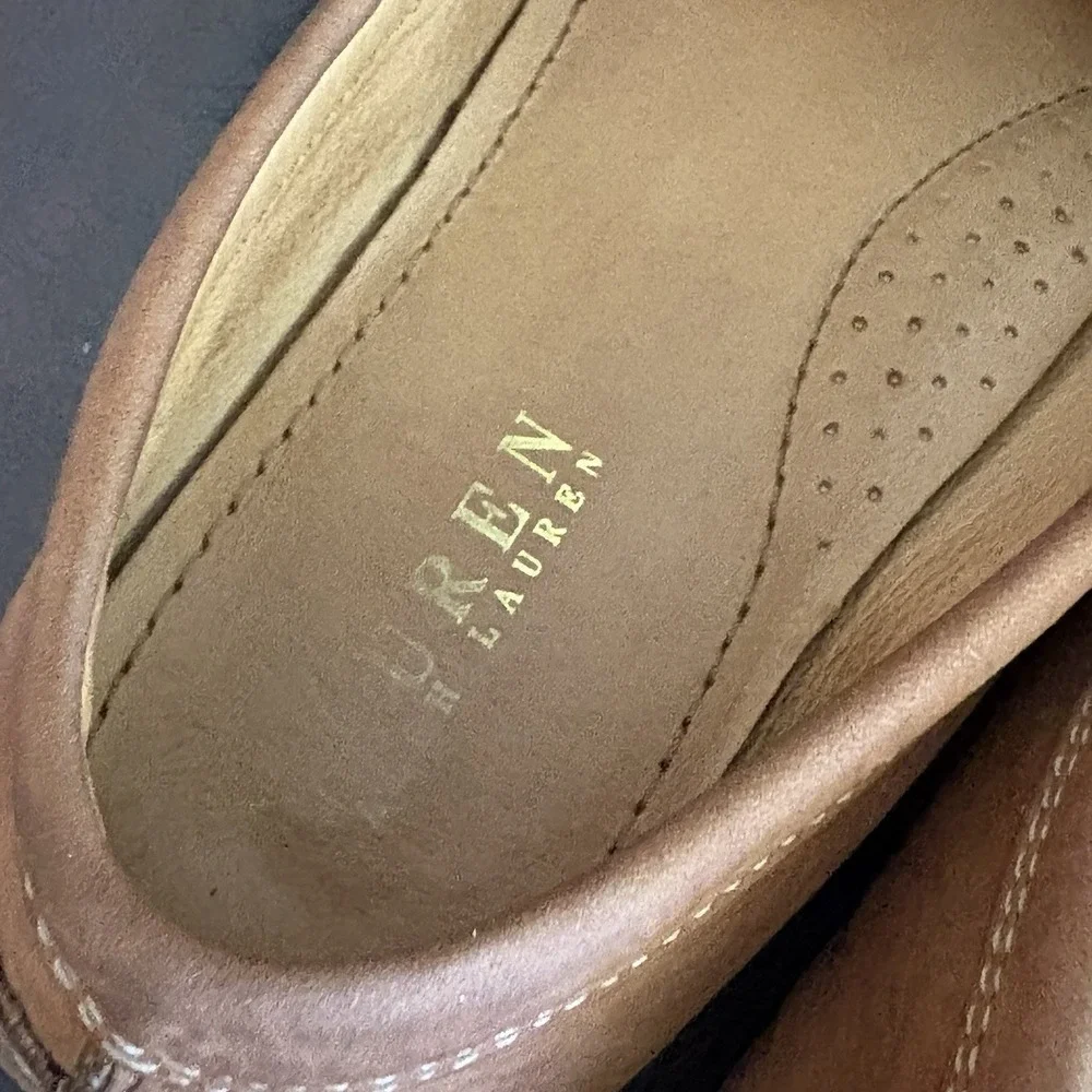 Ralph Lauren Camila Penny Leather Slip On Driving Loafers Men's US 9.5 B